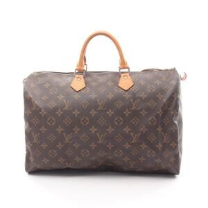 Louis Vuitton Speedy handbag canvas leather Monogram bag brown
